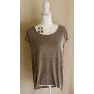 Massimo Textured Taupe Rayon Blend Top Shirt L